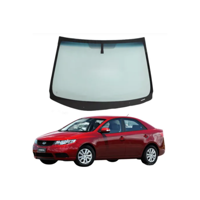 VIDRO PARABRISA KIA CERATO 2009/2013 4 PORTAS VERDE FAIXA AZUL (ABERTURA DE CHASSI/SERIGRAFIA/SERIGRAFIA DO RETROVISOR ELETROCROMICO/SERIGRAFIA PONTILHADA)