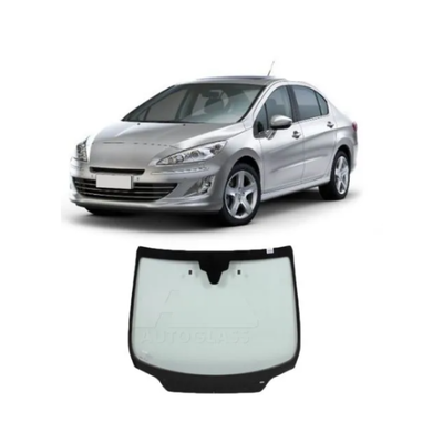 VIDRO PARABRISA PEUGEOT 408 2011/2019 4 PORTAS VERDE SEM FAIXA (ABERTURA DE CHASSI/SERIGRAFIA/SERIGRAFIA DE PASTILHA DO RETROVISOR/SERIGRAFIA DO SENSOR DE CHUVA/SERIGRAFIA PONTILHADA)