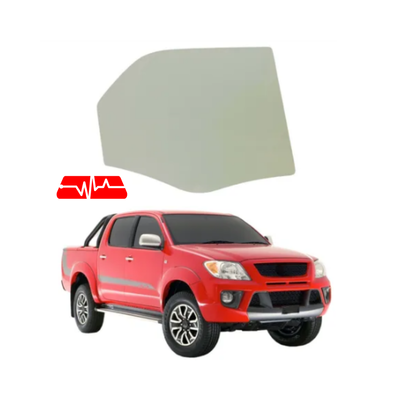 VIDRO PORTA TOYOTA HILUX TRASEIRO 2006/2015 CABINE DUPLA VERDE DIREITO